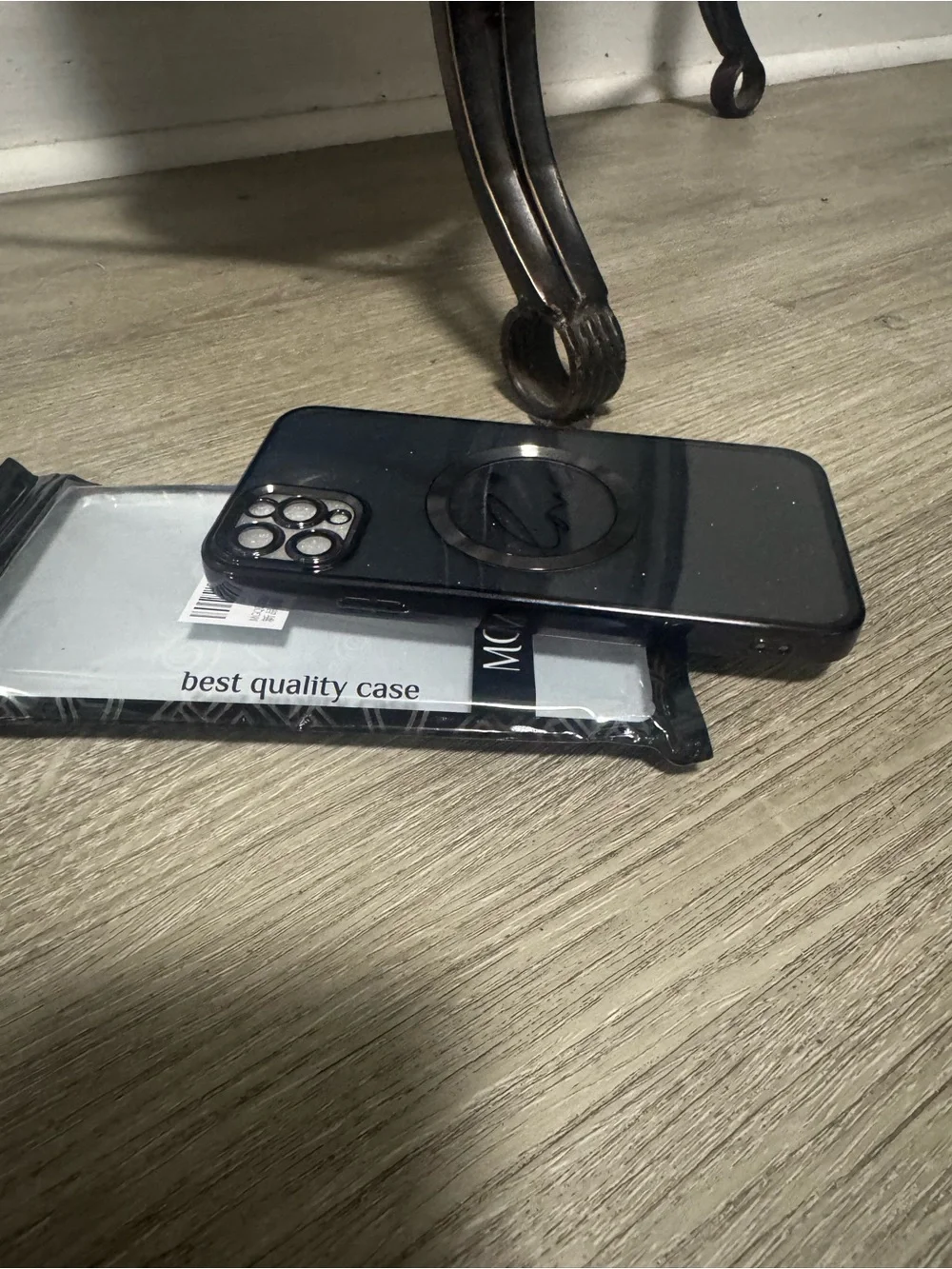 ***2/$15*** Sparkle Black Protective Phone Case with Ring Grip